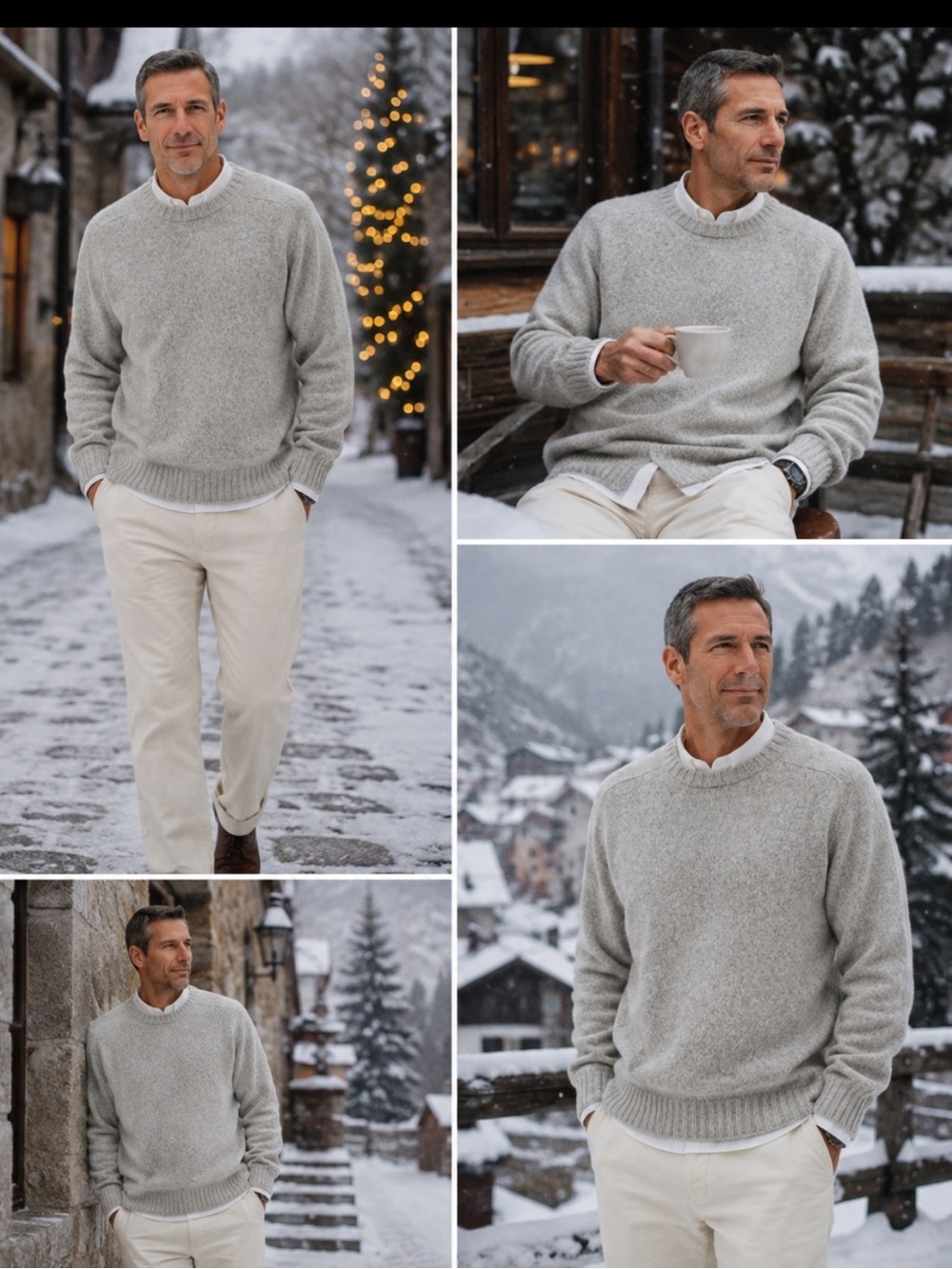 🔥LUXURY WOOL  heather gray sweater made Italy Blumarine szL Minimalist pricefirm